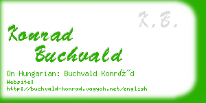 konrad buchvald business card